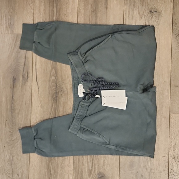 NWT SOMETHING NAVY | Tie Waist Joggers M/L - Picture 6 of 6
